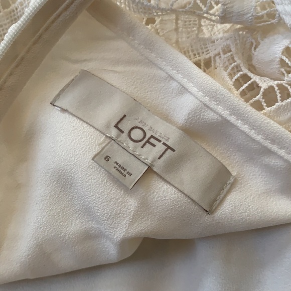 LOFT Ivory Lace Shift Dress - Picture 6 of 6